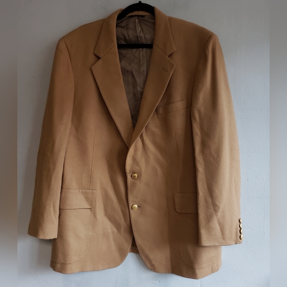 cricketeer Other - Men's 42R vintage Cricketeer Lazarus 100% wool tan blazer jacket Union Made